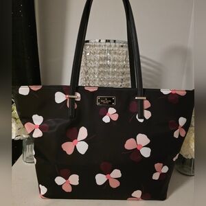 Kate Spade Black Floral Tote Bag